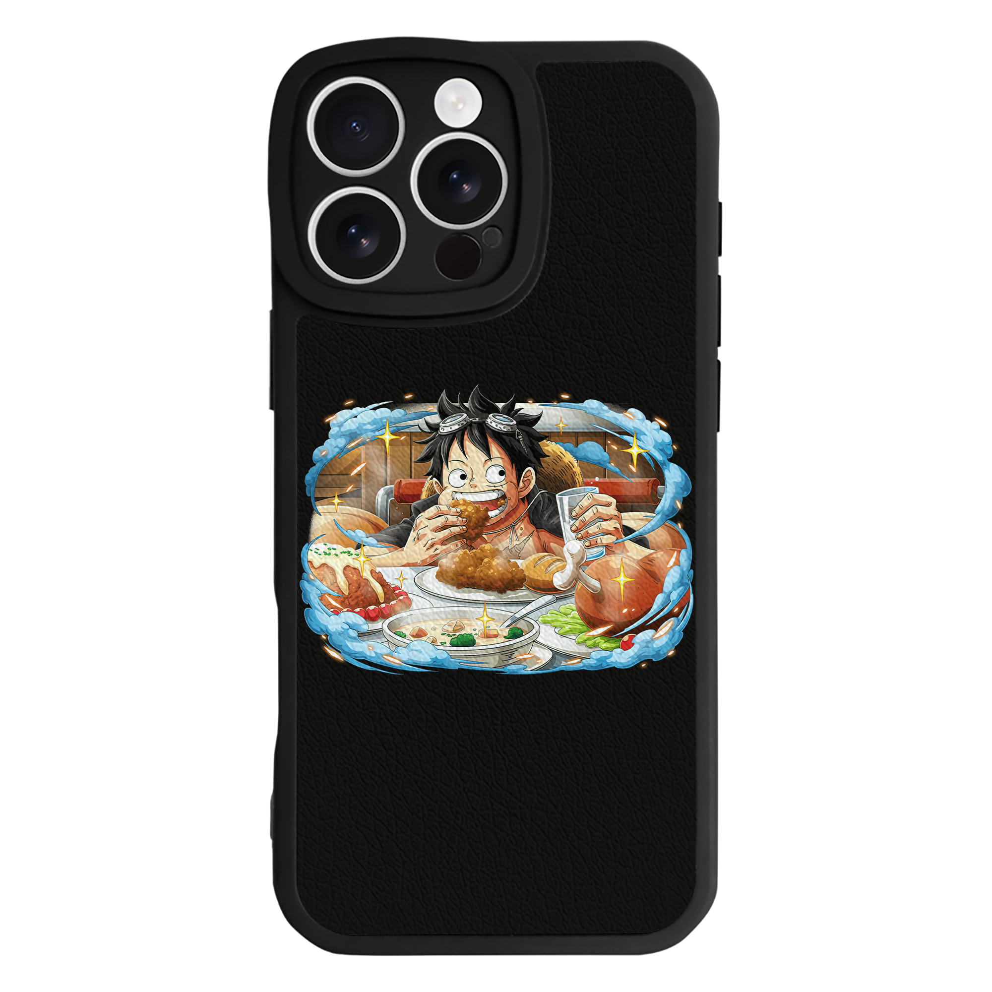 （画像用） ワンピース モンキー・D・ルフィ ONE PIECE Monkey D. Luffy 【iPhone 16シリーズ対応】シリコンスマホケース（レザー調） 材質：シリコン